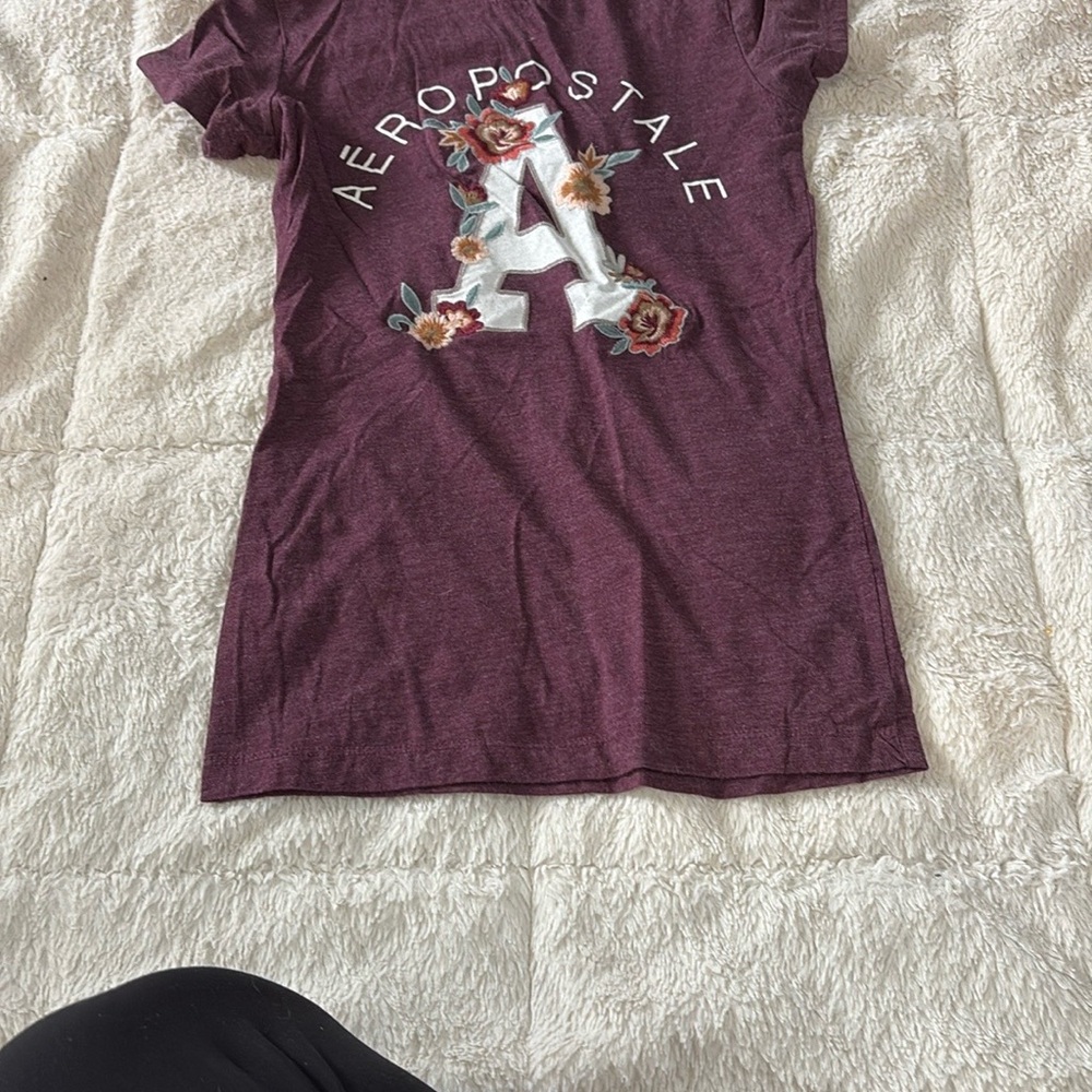 Aeropostale Plum Crew Neck Tee